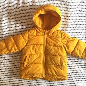 Old Navy Yellow Puffer Coat